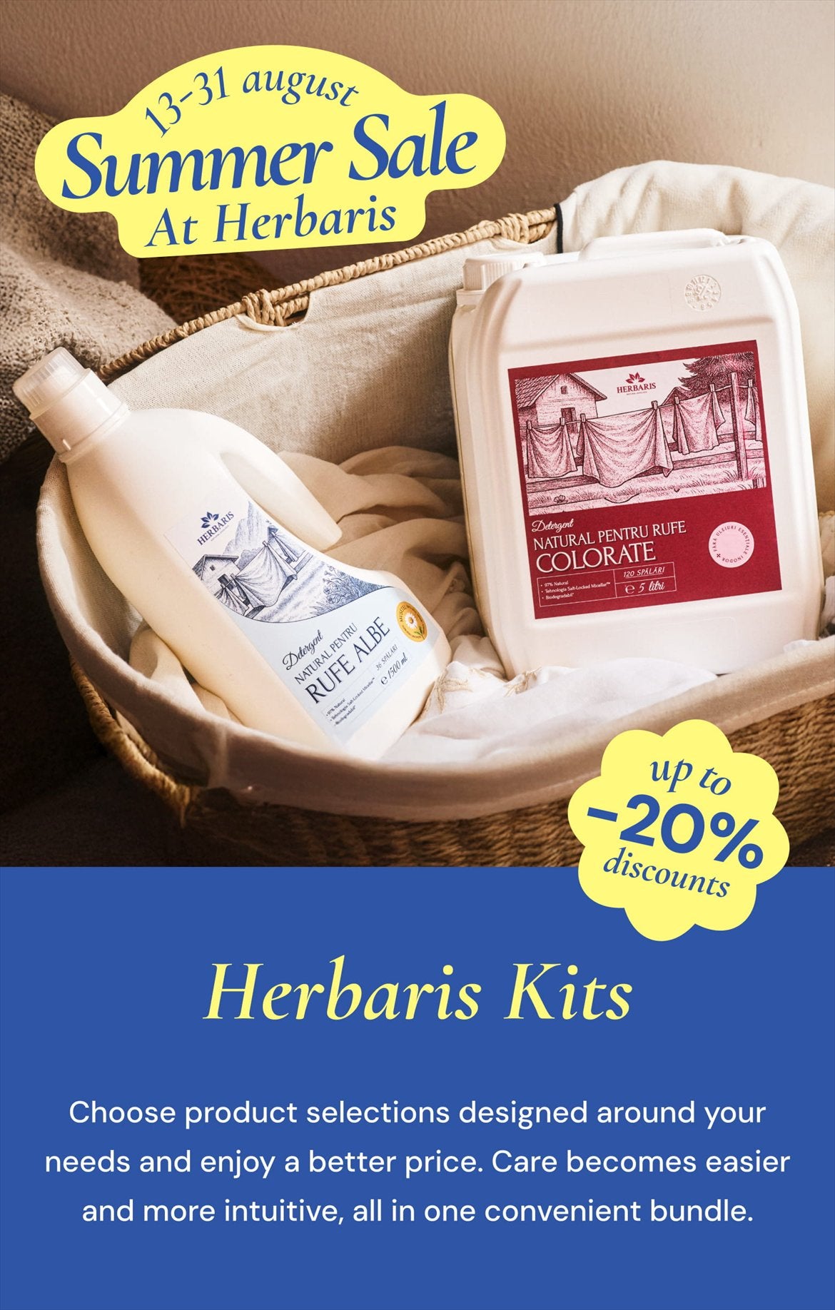 Herbaris Kits — Summer Sale 13–31 August, up to 20% off. Choose product selections designed around your needs and enjoy a better price.