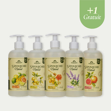 Set Săpunuri Lichide Naturale 4+1 Gratuit