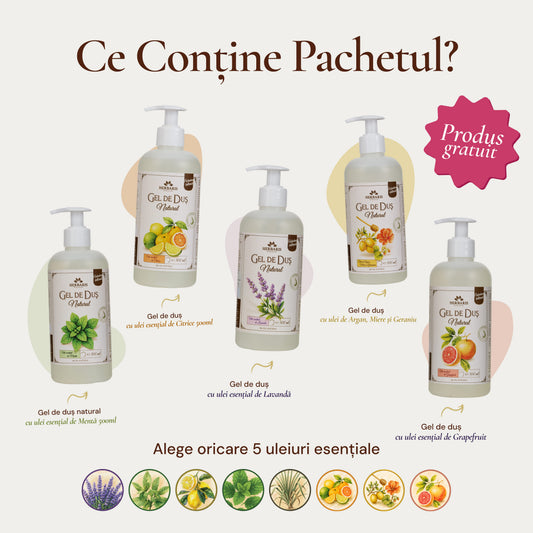 Set Geluri de Duș Naturale 4+1 Gratuit
