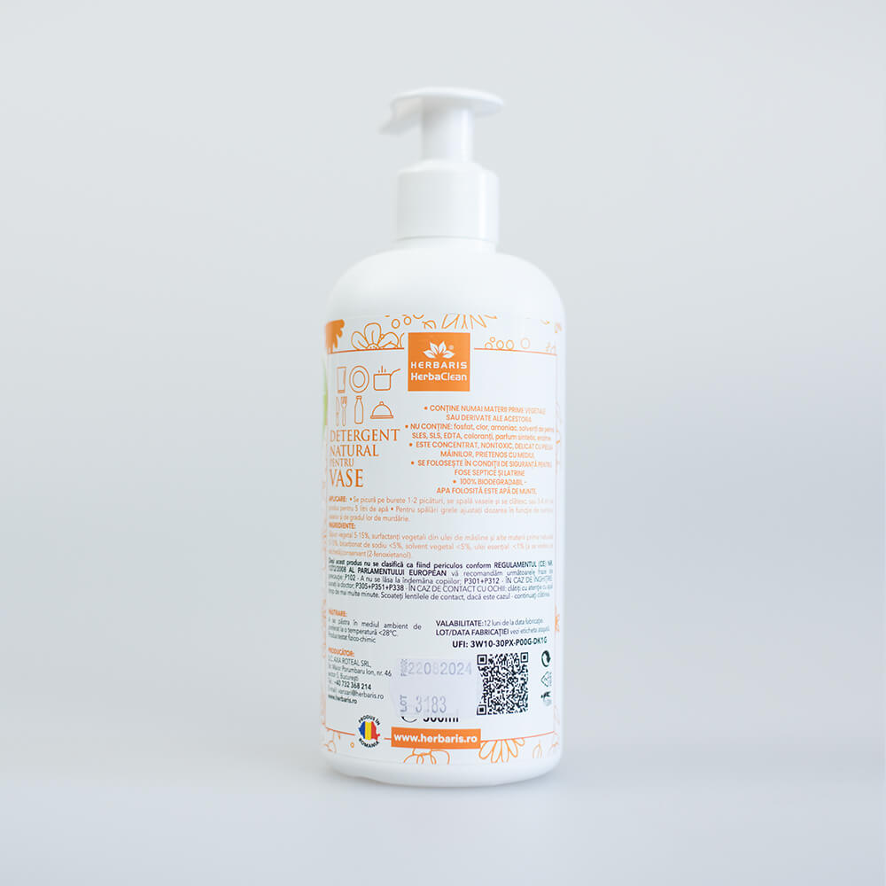Detergent natural pentru vase cu ulei esential de Vetiver, 500ml image 2
