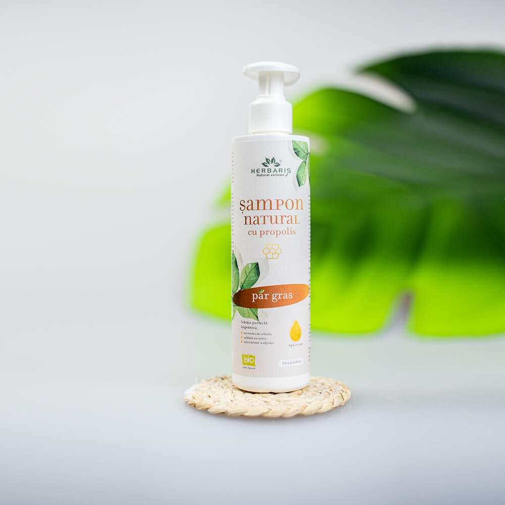 Șampon natural cu propolis pentru păr gras, 250ml image 0