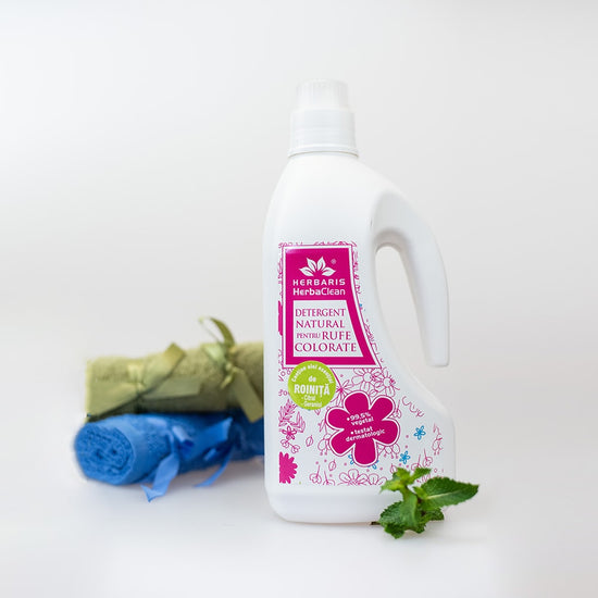 Detergent natural pentru rufe colorate cu ulei esential de Roiniţă, 1500ml image 0