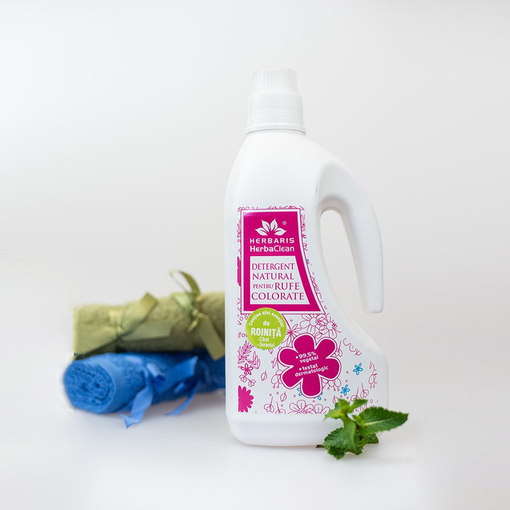 Detergent natural pentru rufe colorate cu ulei esential de Roiniţă, 1500ml image 0