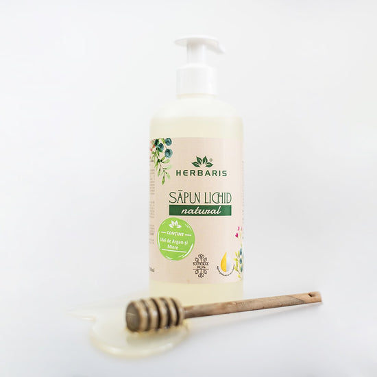 Sapun Natural cu Ulei de Argan, Miere si Ulei Esential de Geraniu 500ML image 0