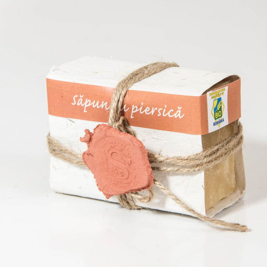 Săpun natural cu suc de piersică, 110gr(+/- 10gr) image 0