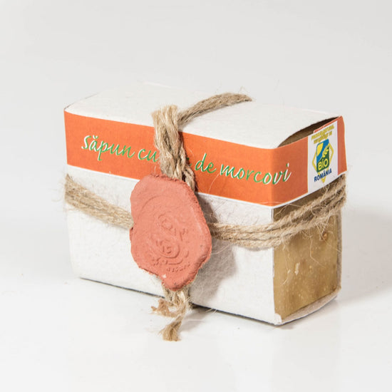 Săpun natural cu suc de morcov, 110gr(+/- 10gr) image 0