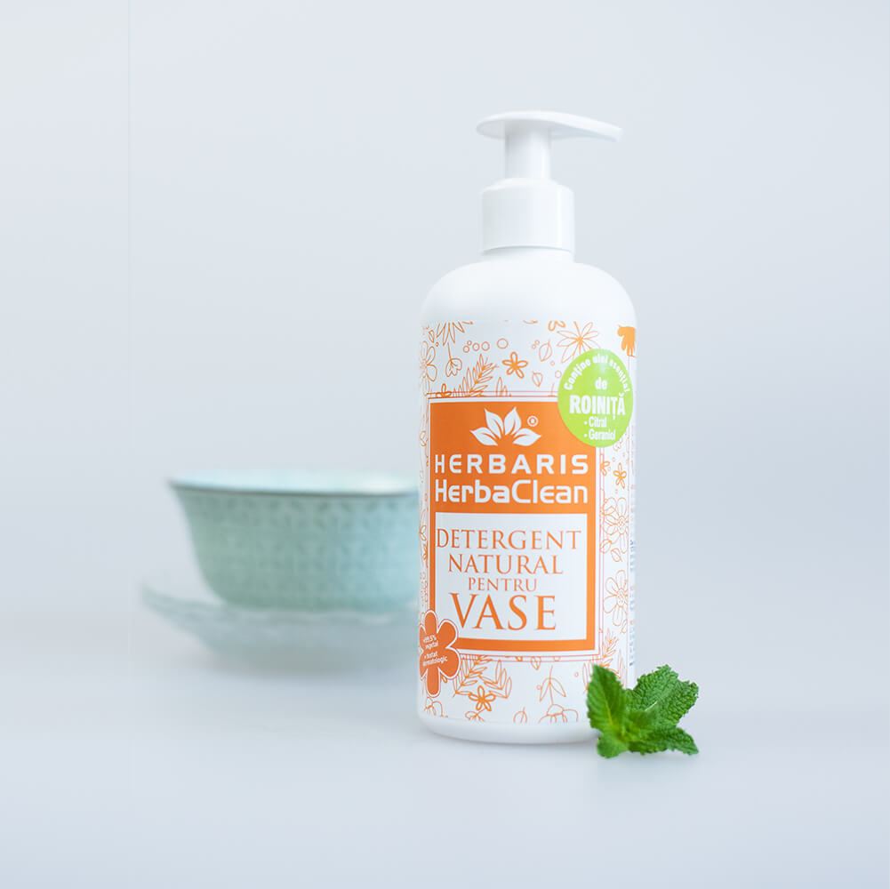 Detergent natural pentru vase cu ulei esential de Roiniță, 500ml image 0
