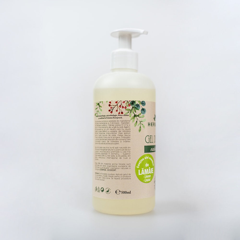 Gel de Dus Natural cu Ulei Esential de Lămâie 500ML image 1