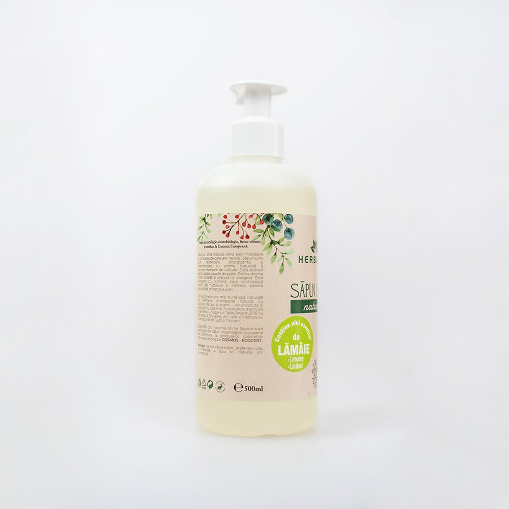 Sapun Natural cu Ulei Esential de Lămâie 500ML image 2
