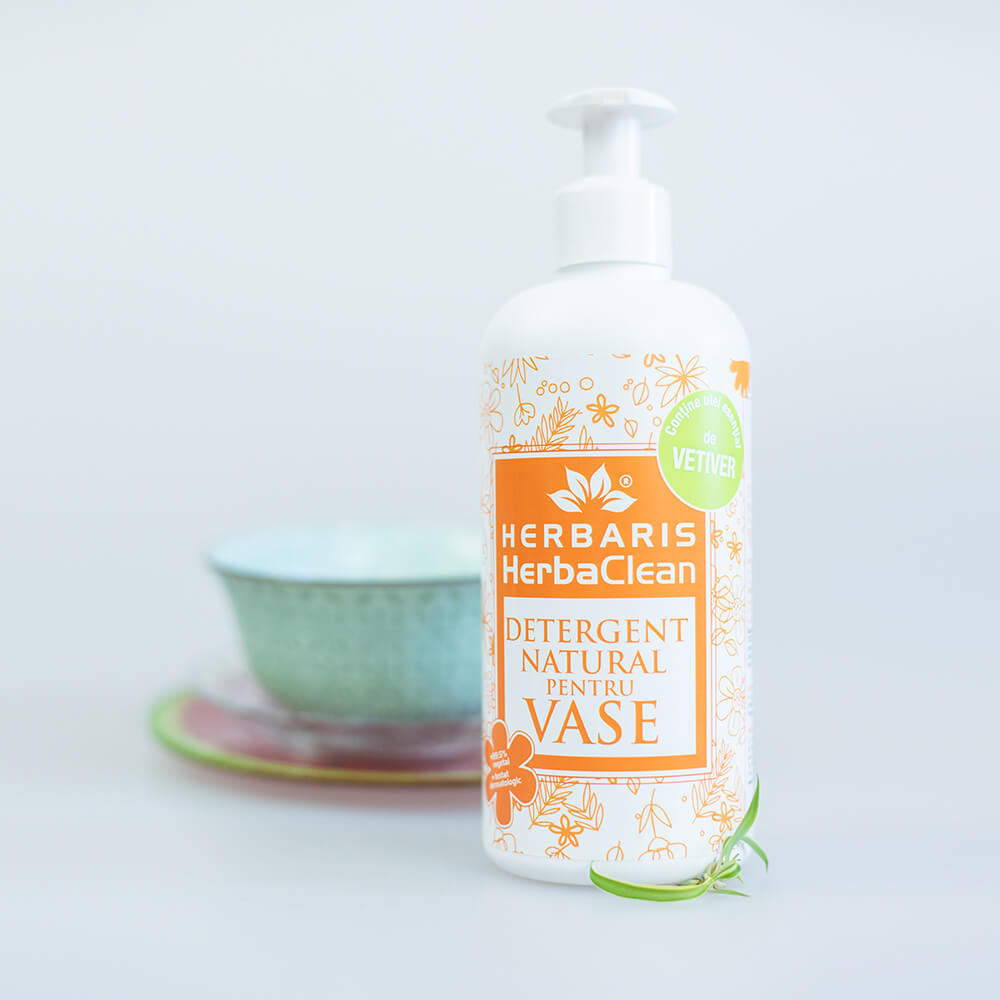 Detergent natural pentru vase cu ulei esential de Vetiver, 500ml image 0