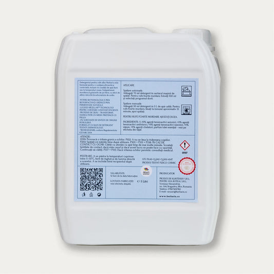 Detergent natural pentru rufe albe inodor, 5L