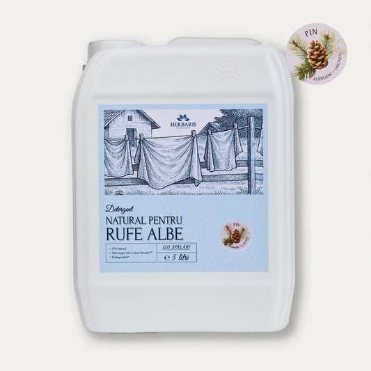 Detergent natural pentru rufe albe cu ulei esential de Pin, 5L