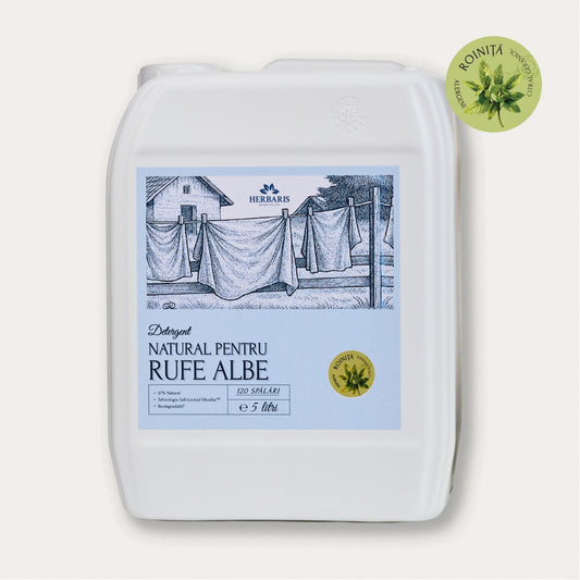 Detergent natural pentru rufe albe cu ulei esential de Roiniță, 5L