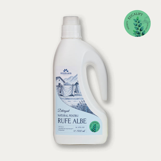 Detergent natural pentru rufe albe cu ulei esential de Eucalipt, 1500ml