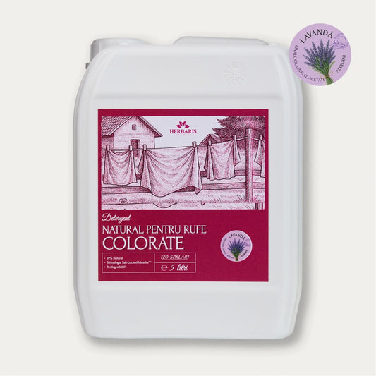Detergent natural pentru rufe colorate cu ulei esential de Lavandă, 5L