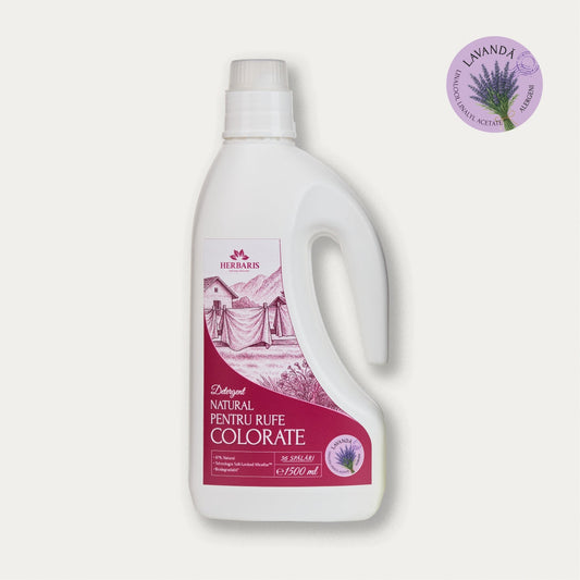 Detergent natural pentru rufe colorate cu ulei esential de Lavandă, 1500ml