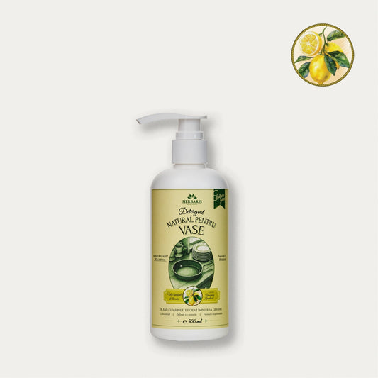 Detergent natural pentru vase cu ulei esential de Lamaie, 500ml