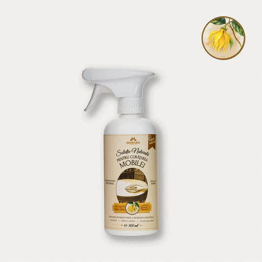 Soluție naturală pentru curățarea mobilei cu ulei esențial de Ylang-Ylang, 500ml