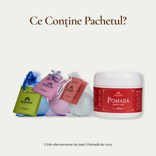 Pachet Cremă Hidratantă +3 Saruri de baie