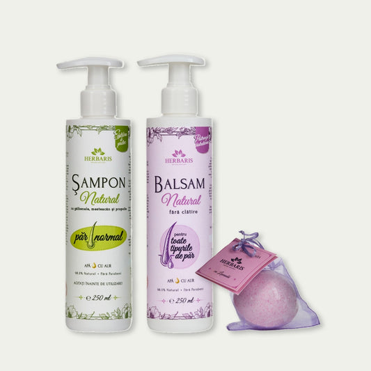 Pachet Sampon si Balsam plus o sare de baie