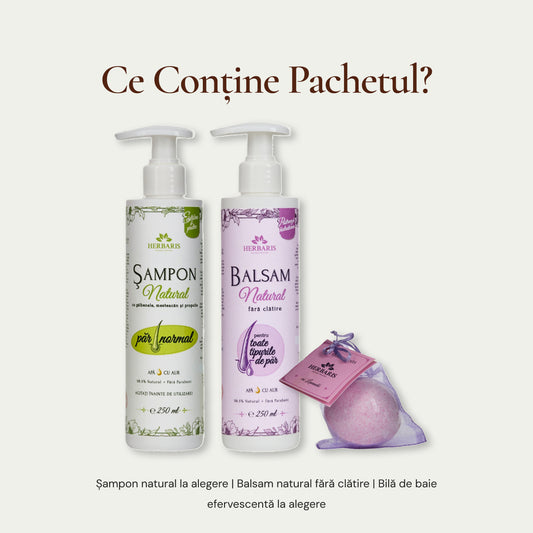 Pachet Sampon si Balsam plus o sare de baie