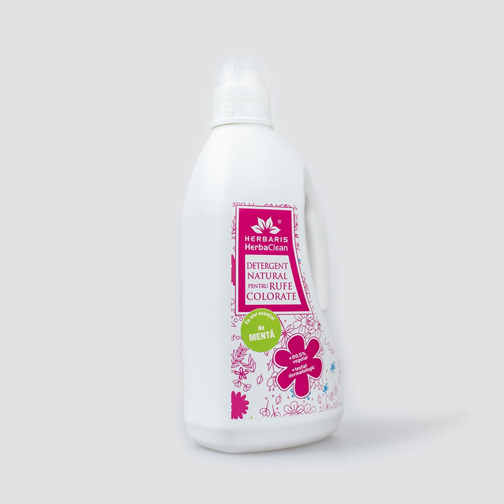 Detergent natural pentru rufe colorate cu ulei esential de Mentă, 1500ml image 1
