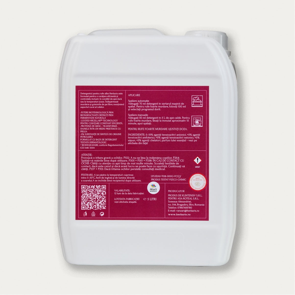 Detergent bio pentru rufe colorate cu ulei esențial de Eucalipt, 5 L, pentru rufe curate