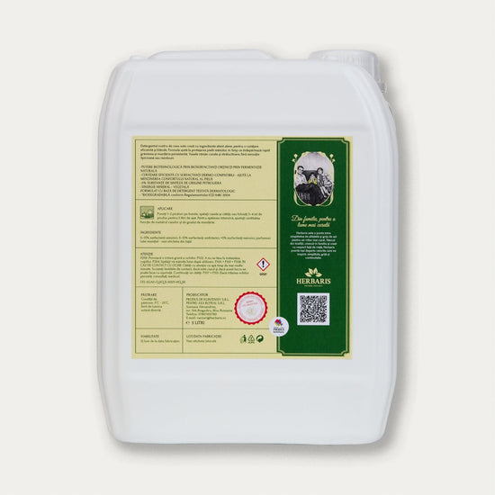 Detergent bio pentru vase cu ulei esențial de Eucalipt, 5 L, produs românesc