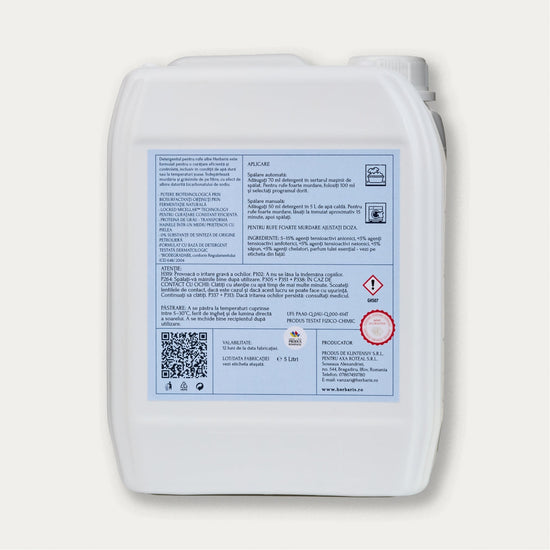 Detergent bio pentru rufe albe cu ulei esențial de Mușețel, 5L, produs in romania