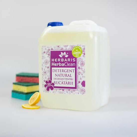 Detergent - degresant vegetal pentru bucătării cu ulei esențial de Lămâie, 5 L, pentru degresarea bucătăriei