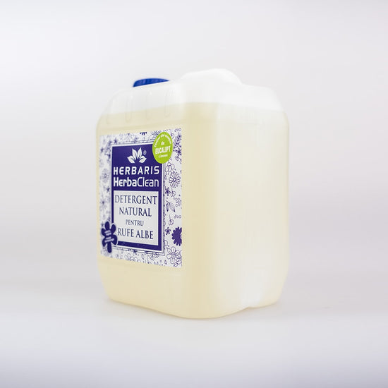 Detergent ecologic pentru rufe albe cu ulei esențial de Eucalipt, 5 L, pentru îngrijirea rufelor