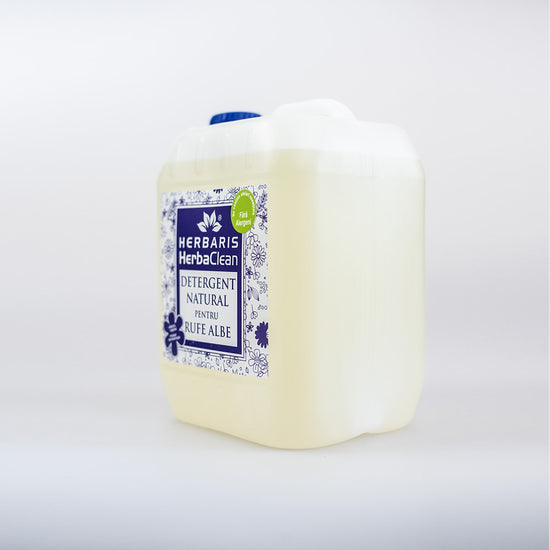 Detergent ecologic pentru rufe albe inodor, 5 L, cu livrare prin curier