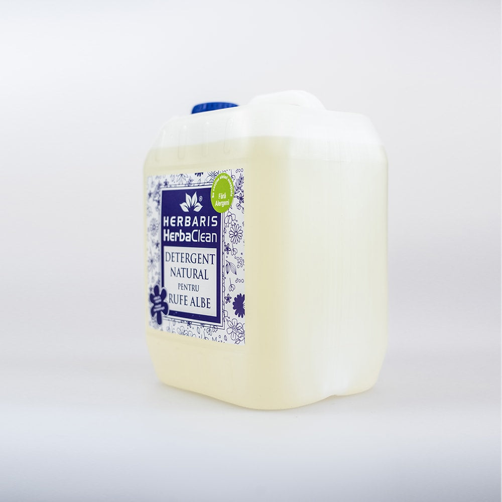 Detergent ecologic pentru rufe albe inodor, 5 L, cu livrare prin curier