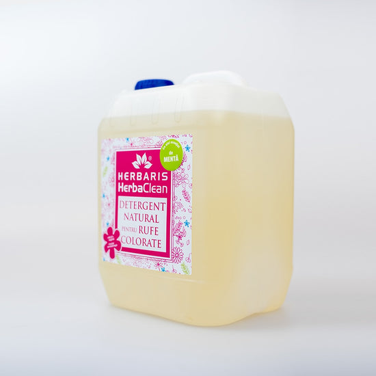 Detergent ecologic pentru rufe colorate cu ulei esențial de Mentă, 5 L, disponibil pentru comandă online