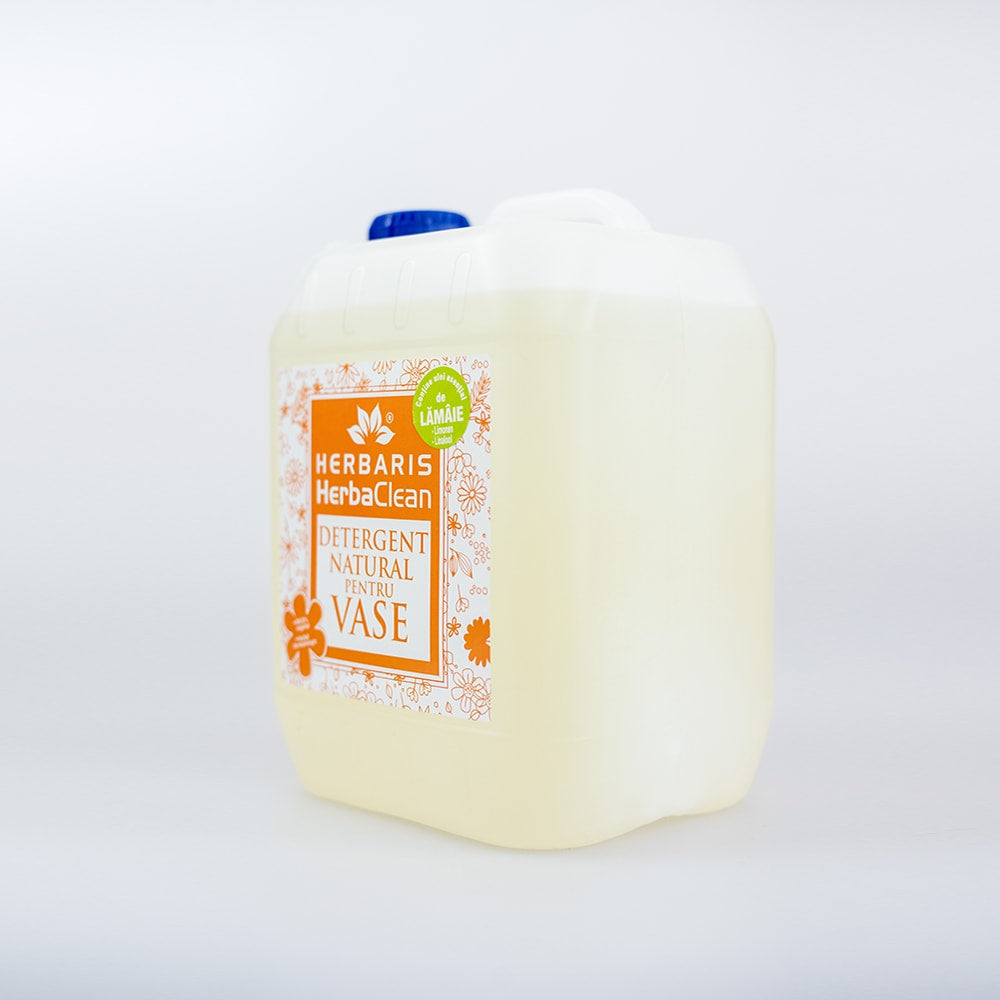 Detergent ecologic pentru vase cu ulei esențial de Lămâie, 5 L, pentru spălarea vaselor