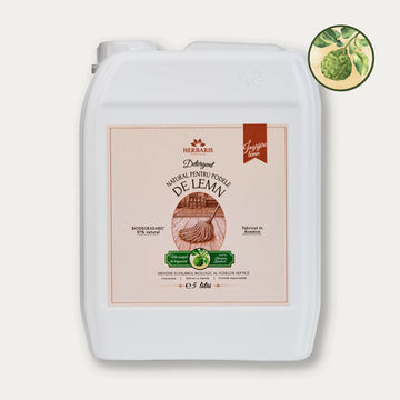 Detergent natural pentru podele de lemn cu ulei esențial de Bergamotă, 5L Herbaris
