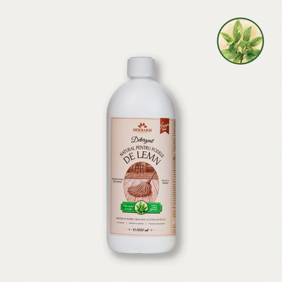 Detergent natural pentru podele de lemn cu ulei esențial de Roiniță, 1000ml Herbaris