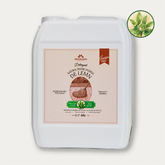 Detergent natural pentru podele de lemn cu ulei esențial de Roiniță, 5L Herbaris