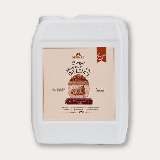Detergent natural pentru podele de lemn inodor,  fara miros 5L Herbaris