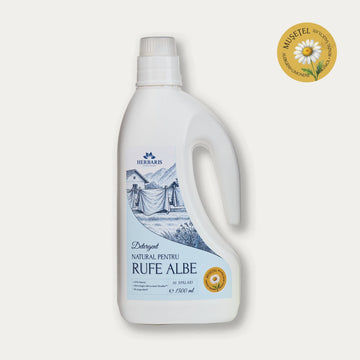 Detergent natural pentru rufe albe cu ulei esential de Mușețel, 1500ml Herbaris