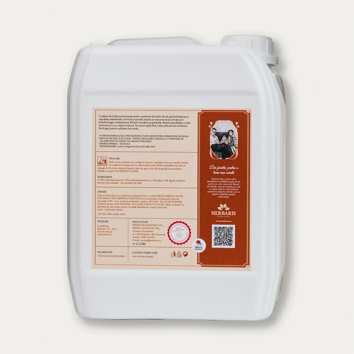 Detergent natural pentru pardosele parchet de lemn cu ulei esențial de Bergamotă 5L