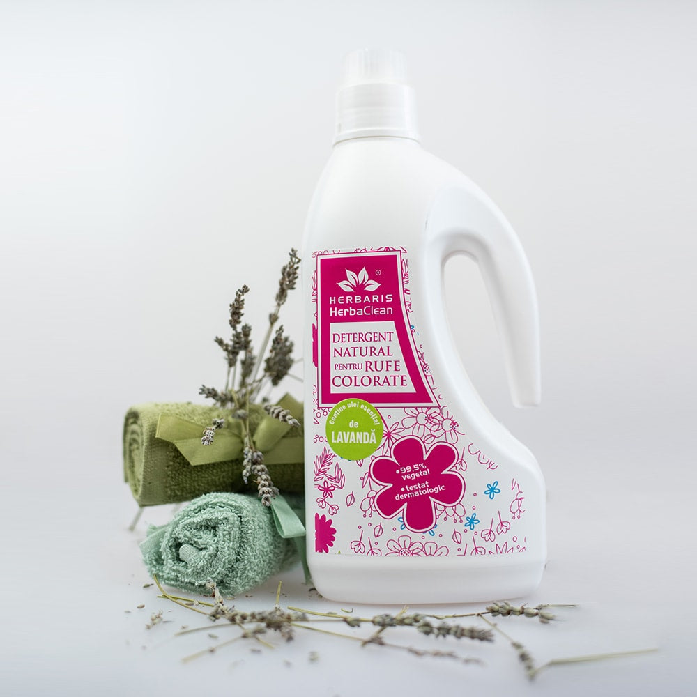Detergent natural pentru rufe colorate cu ulei esential de Lavandă, 1500ml image 0