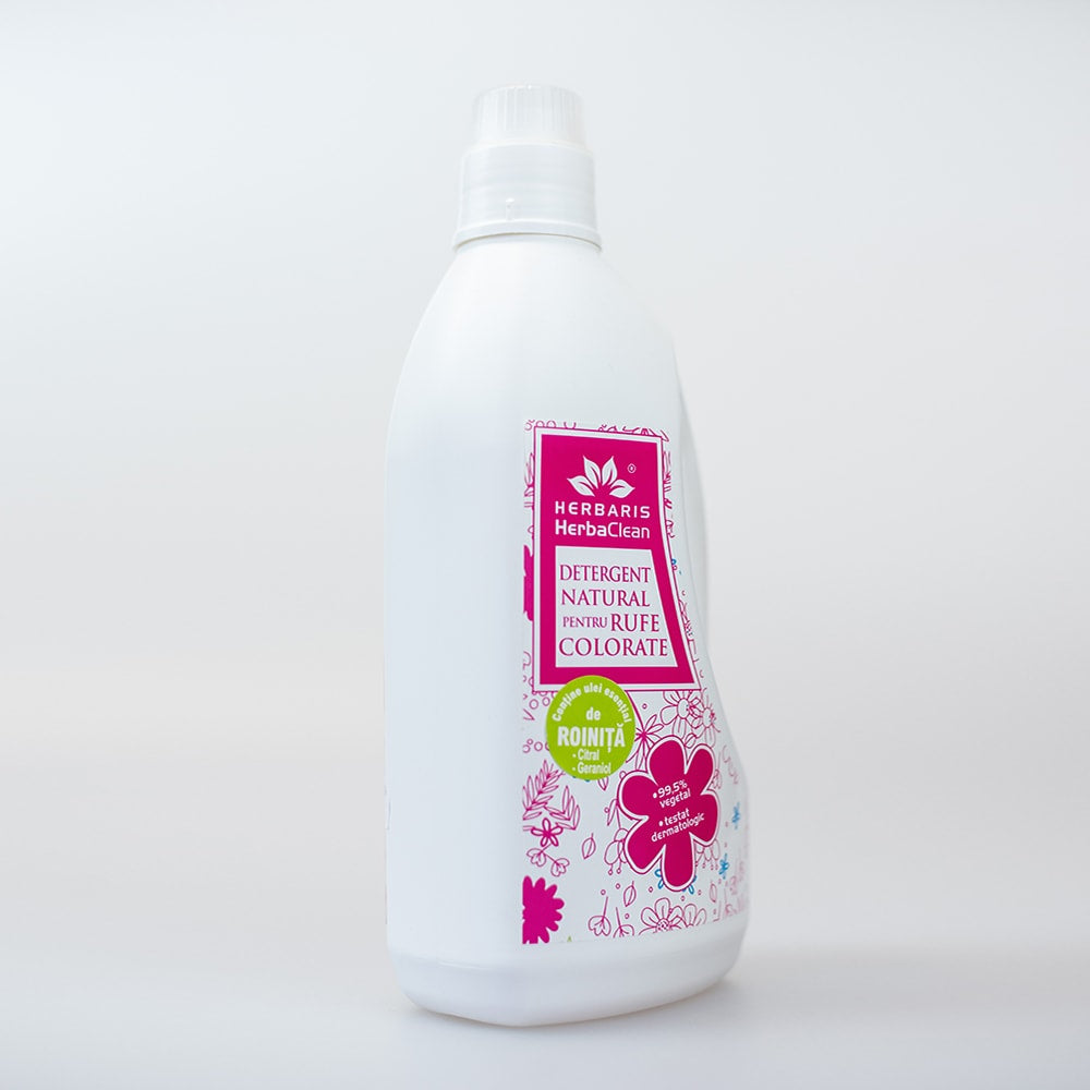 Detergent natural pentru rufe colorate cu ulei esential de Roiniţă, 1500ml image 1