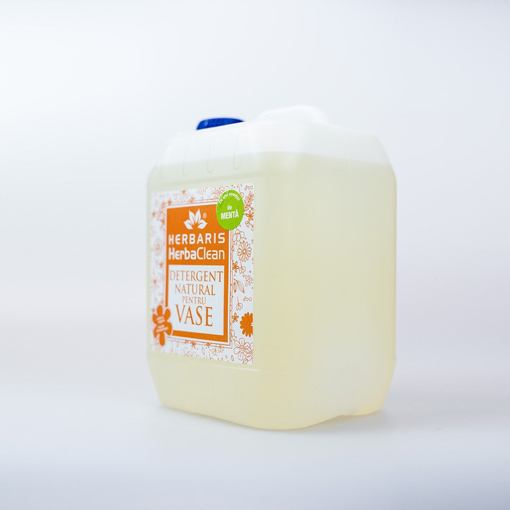 Detergent natural pentru vase cu ulei esential de Mentă, 5L image 1