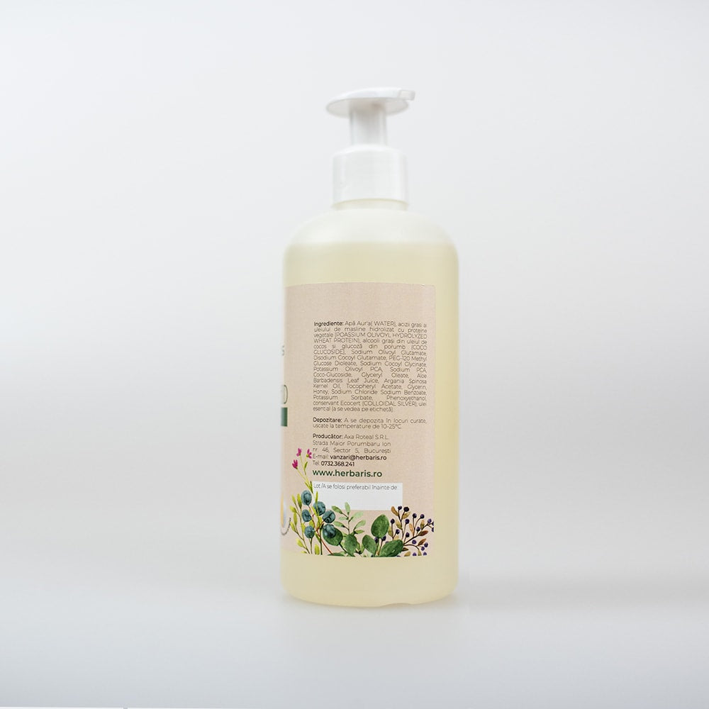 Sapun Natural cu Ulei de Argan, Miere si Ulei Esential de Geraniu 500ML image 2