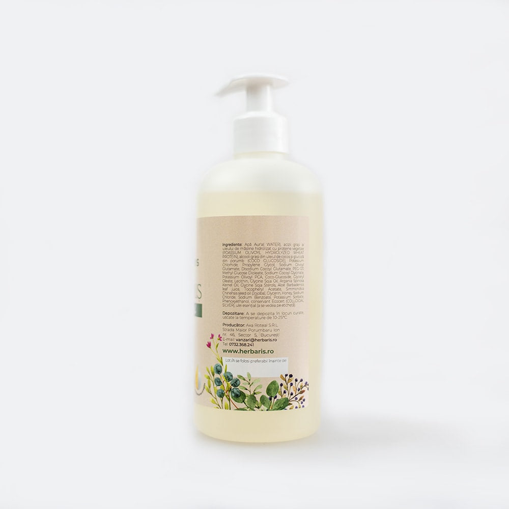 Gel de duș pe bază de ingrediente vegetale cu ulei de argan, Miere și ulei esențial de Geraniu 500 ml, comandă online