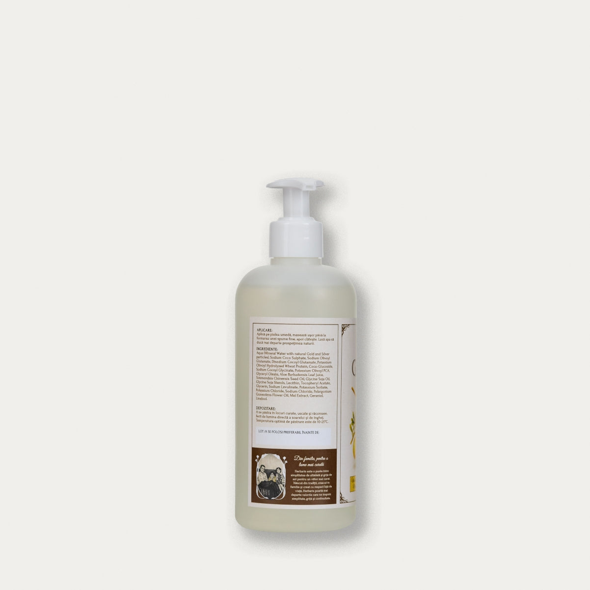 Gel de duș vegetal cu ulei de argan, Miere și ulei esențial de Geraniu 500 ml, direct de la producător