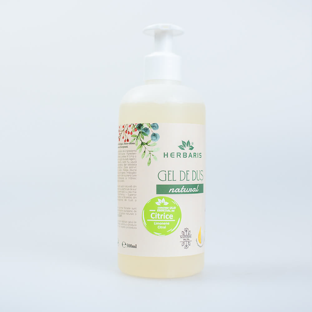 Gel de duș vegetal cu ulei esențial de Citrice 500 ml, pentru dușul zilnic