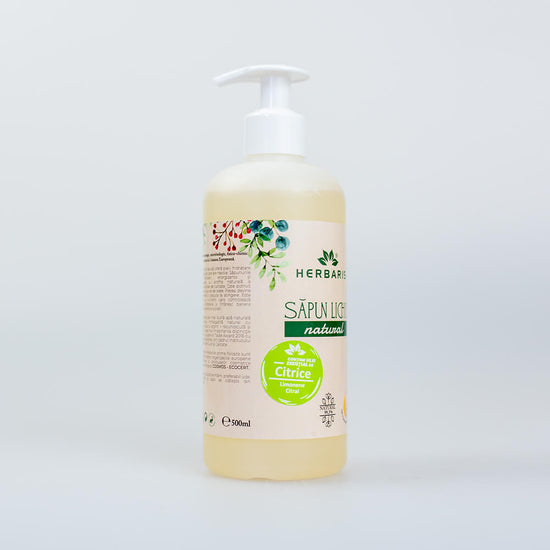 Săpun bio cu ulei esențial de Citrice 500 ml, disponibil în magazinul online Herbaris
