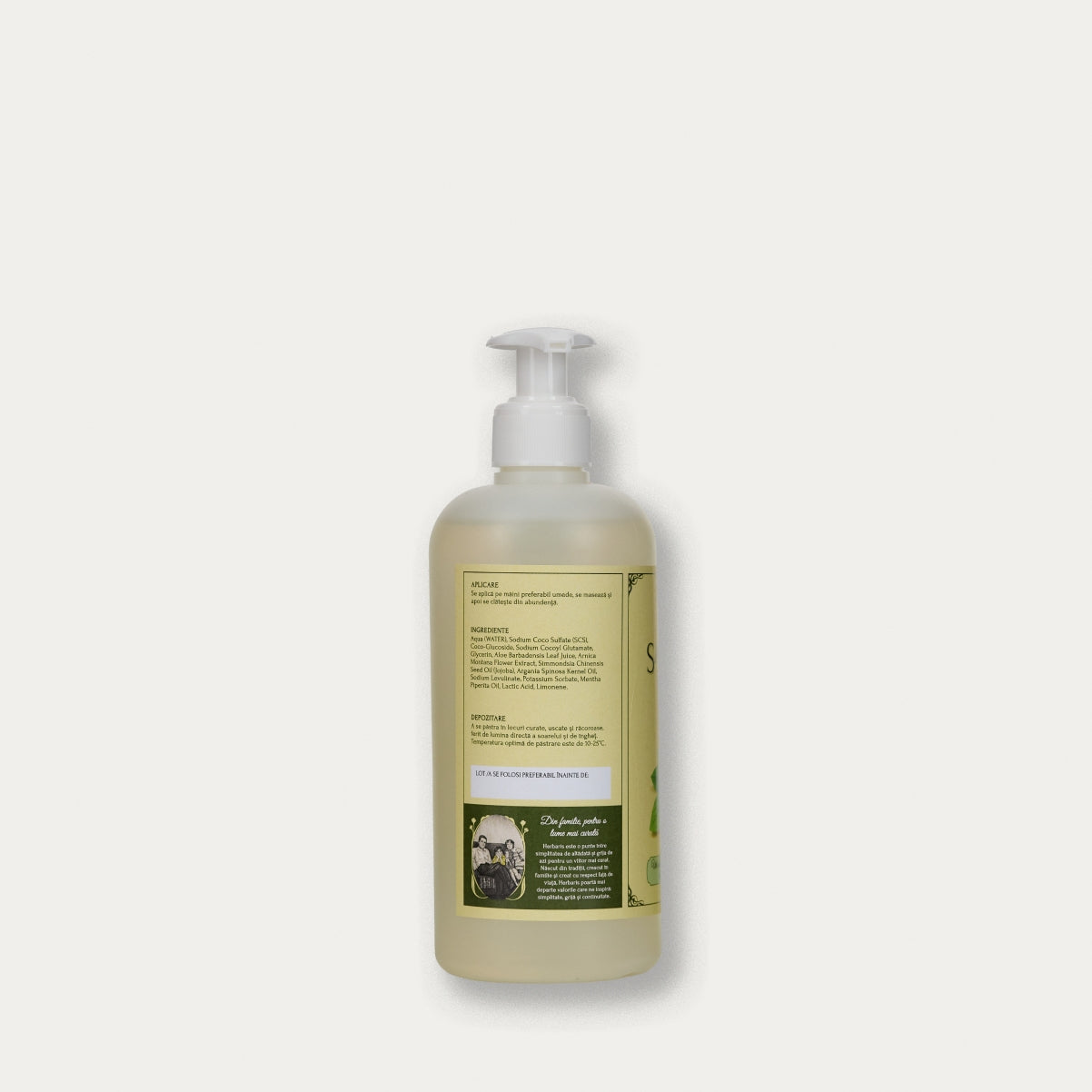 Sapun bio organic cu Ulei Esential de Menta 500ML, săpun fata ten maini produs Herbaris.